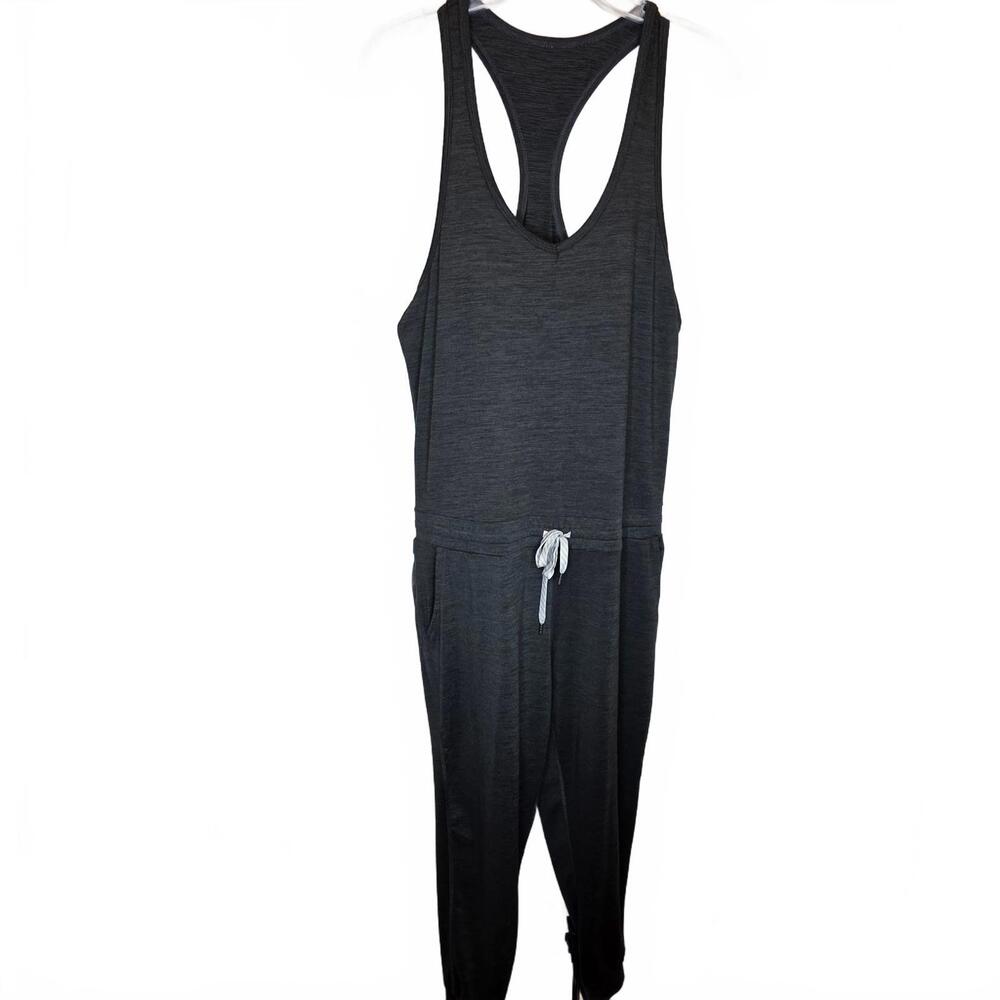 Vuori Lux Jumpsuit in Charcoal Heather Women's Size Large Athleisure